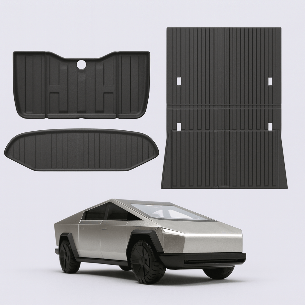 3 - in - 1 Tesla Trunk Mat Set – All - Weather Cargo Liners for Cybertruck - Zapped Co