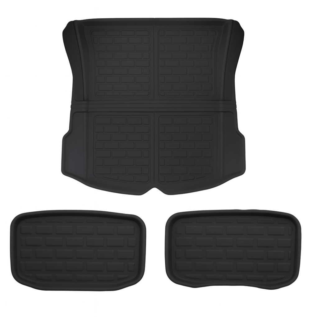3 - in - 1 Tesla Trunk Mat Set – All - Weather Cargo Liners for Model 3/Highland - Zapped Co