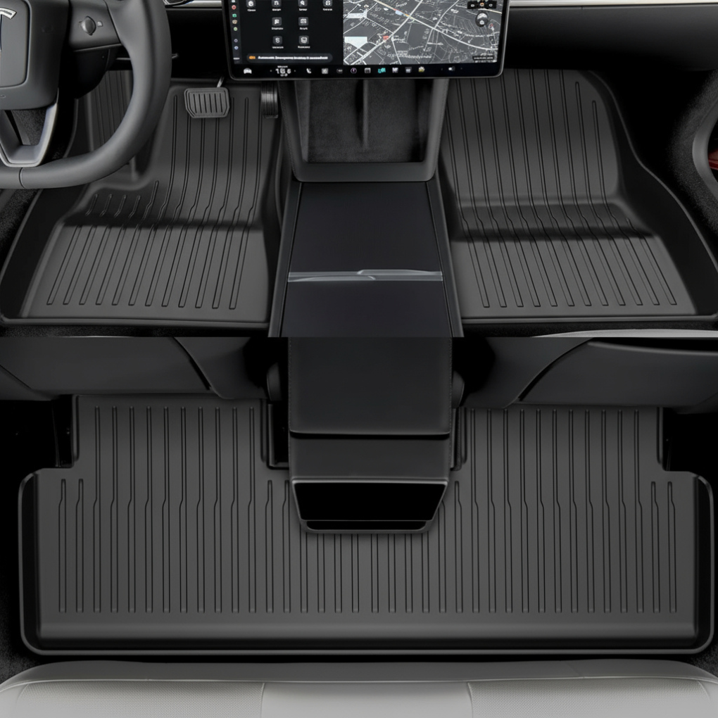 Tesla All-Weather Floor Mats – Custom Fit Interior Protection for Model 3/Highland
