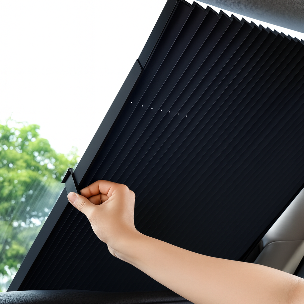 Solar Shield – Premium Windshield Sunshade for Tesla