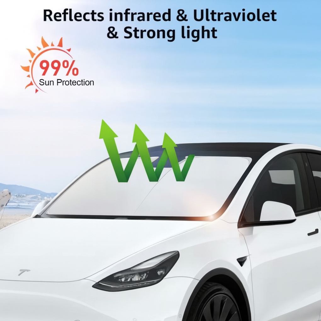 SunGuard – Premium Windshield Sunshade for Tesla Model 3/Y