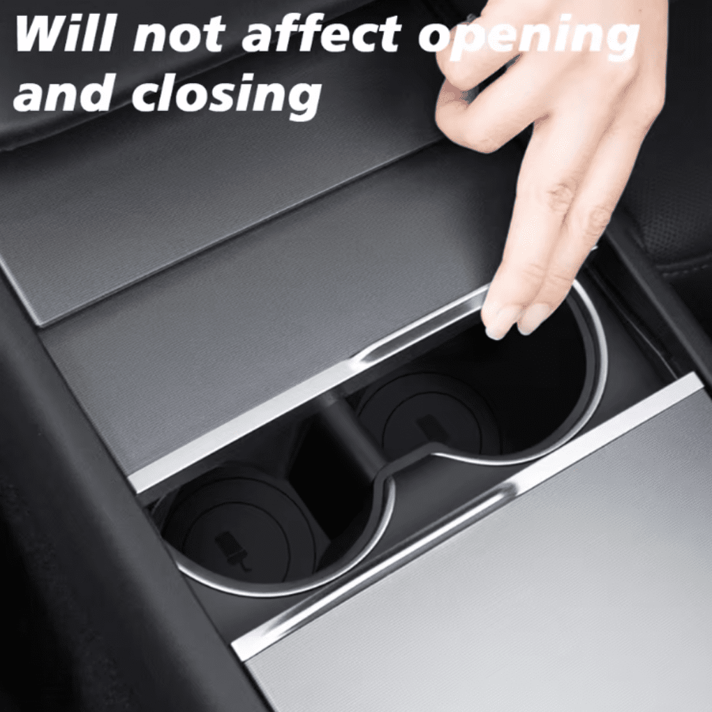 Anti - Shake Cup Holder Insert – for Tesla Model Y (2025 - 2026) - Zapped Co