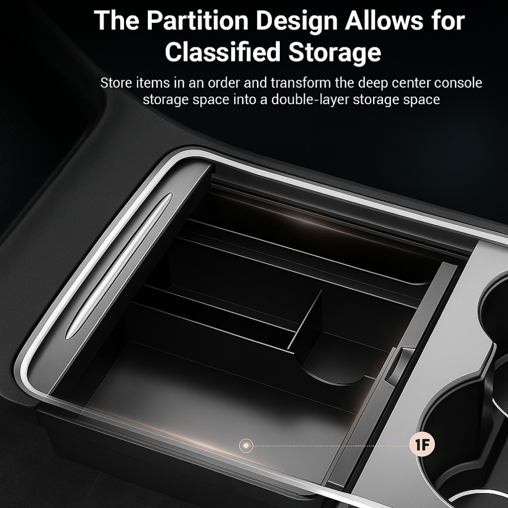 Center Console Tray - for Tesla Model 3/Y - Zapped Co