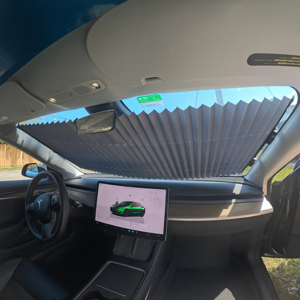 Solar Shield – Premium Windshield Sunshade for Tesla - Zapped Co