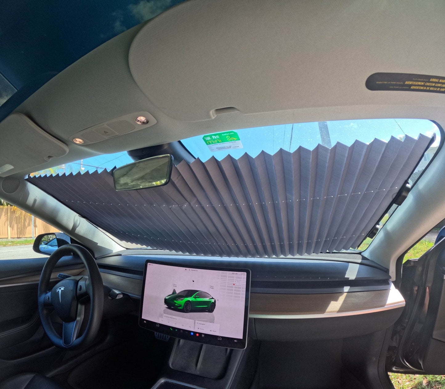 Solar Shield – Premium Windshield Sunshade for Tesla (Custom Fit) - Zapped Co