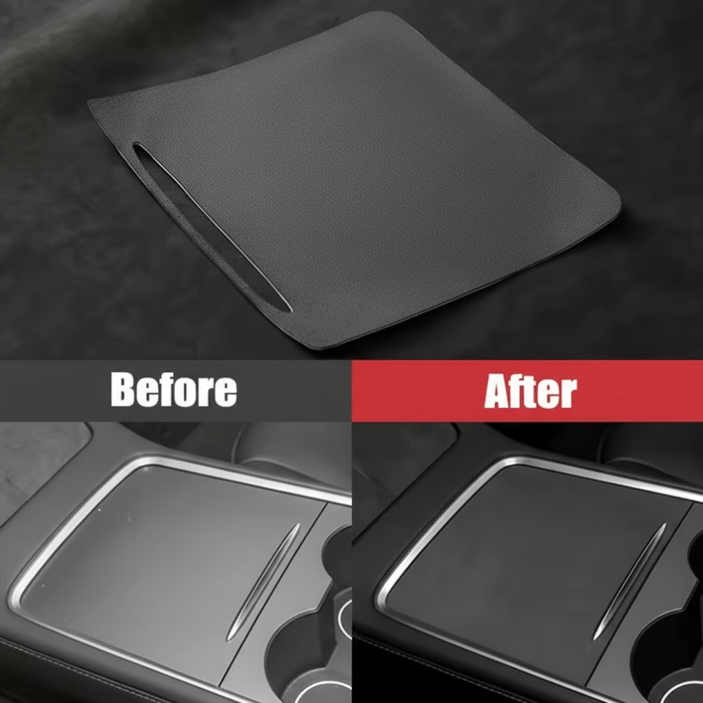 Suede Center Console Cover - For Tesla Model 3/Y - Zapped Co