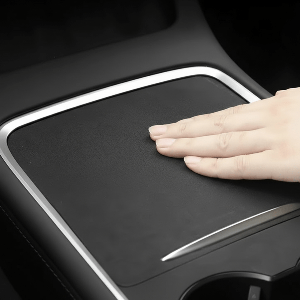 Suede Center Console Cover - For Tesla Model 3/Y - Zapped Co