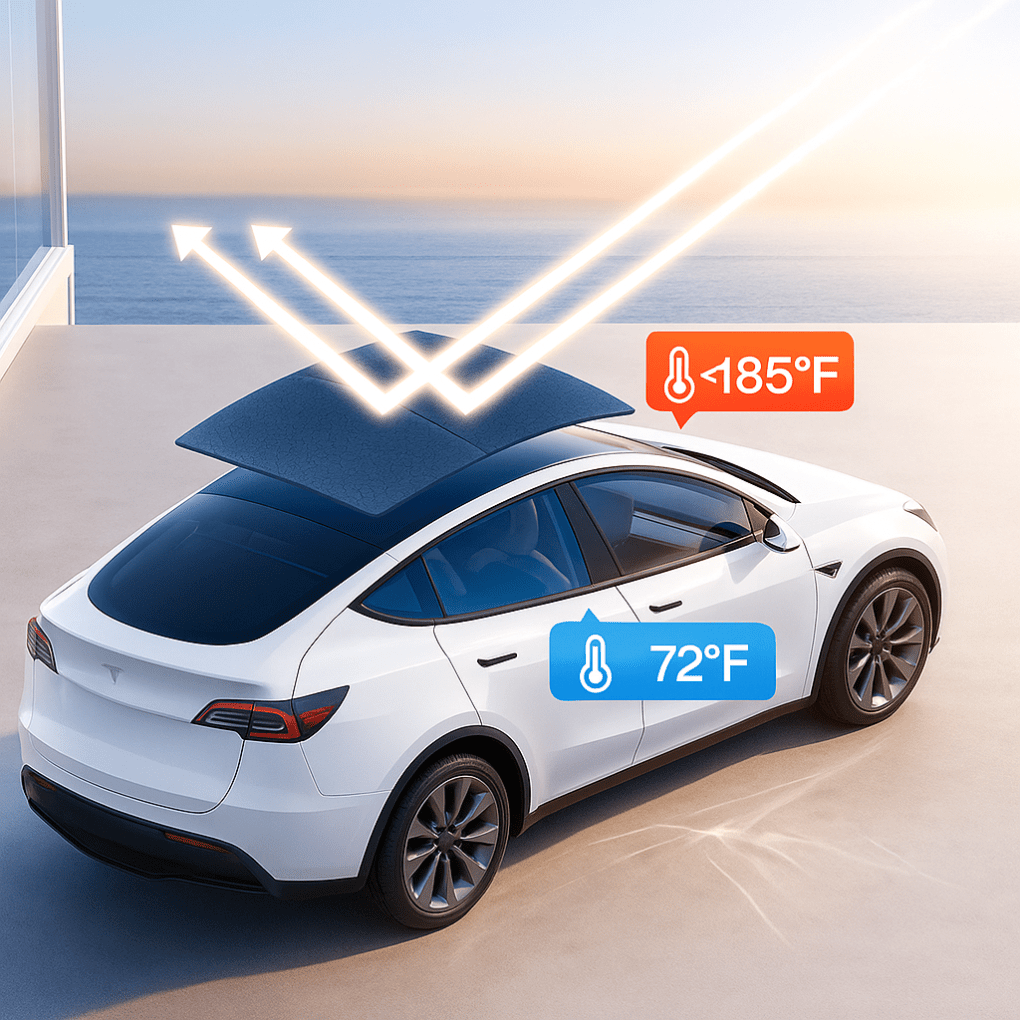 Sunroof Guard – Premium Sunroof Sunshade for Tesla Model 3/Y - Zapped Co
