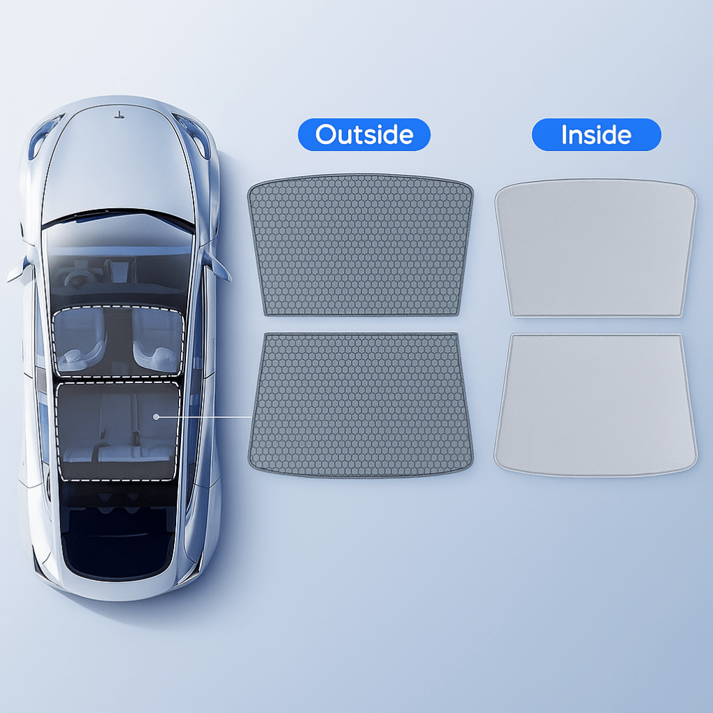 Sunroof Guard – Premium Sunroof Sunshade for Tesla Model 3/Y - Zapped Co