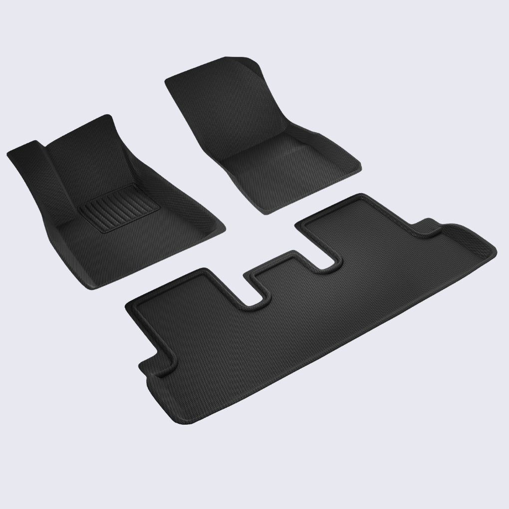 Tesla All - Weather Floor Mats – Custom Fit Interior Protection for Model 3/Y - Zapped Co