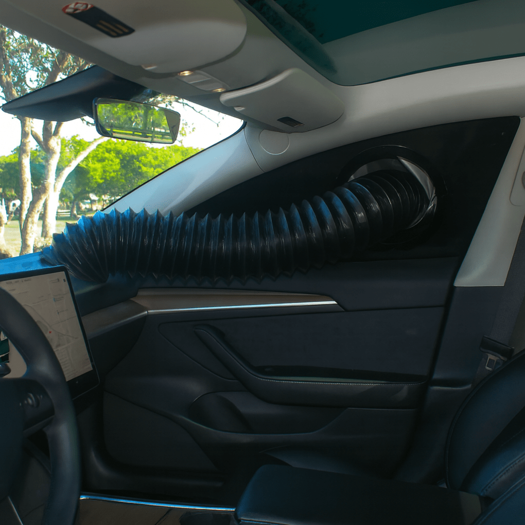 Tesla Camp Duct – Climate Control Camping Attachment for Model 3 & Y - Zapped Co