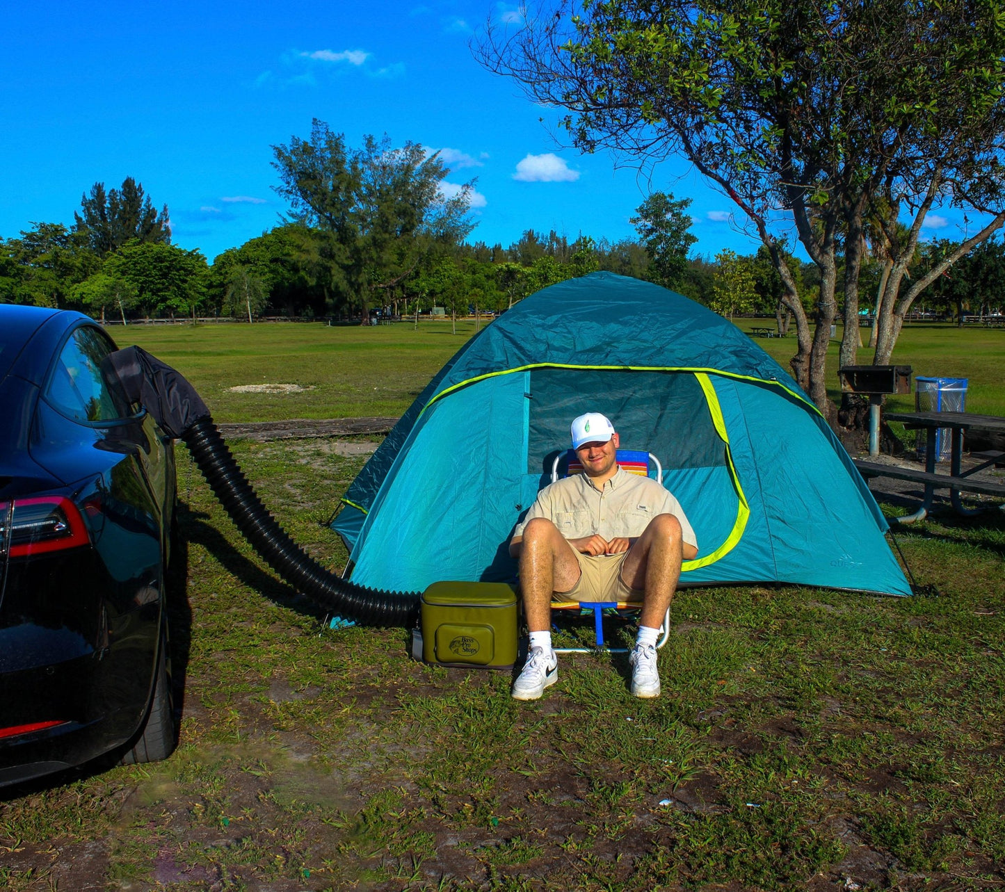 Tesla Camp Duct – Climate Control Camping Attachment for Model 3 & Y - Zapped Co
