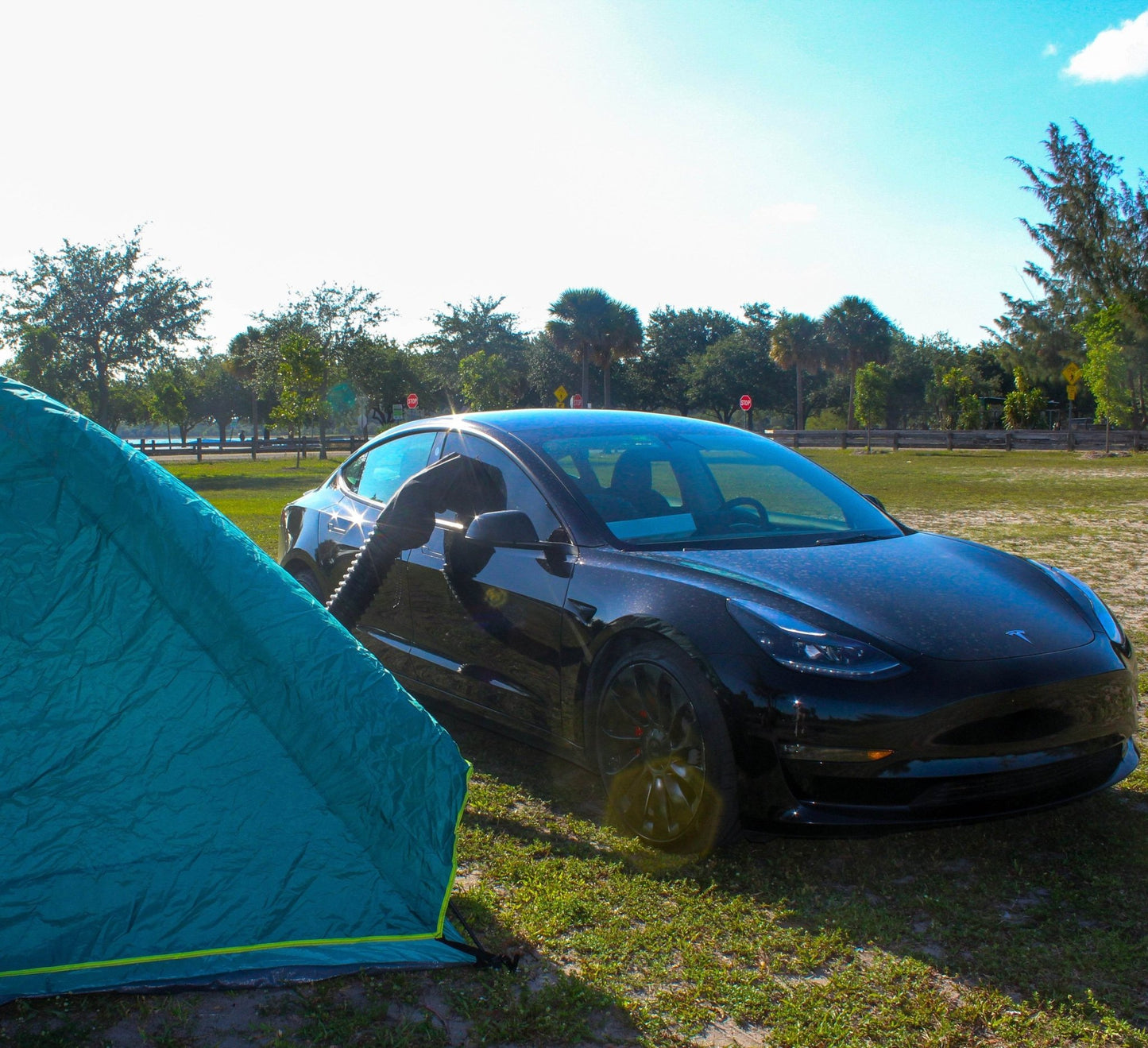 Tesla Camp Duct – Climate Control Camping Attachment for Model 3 & Y - Zapped Co