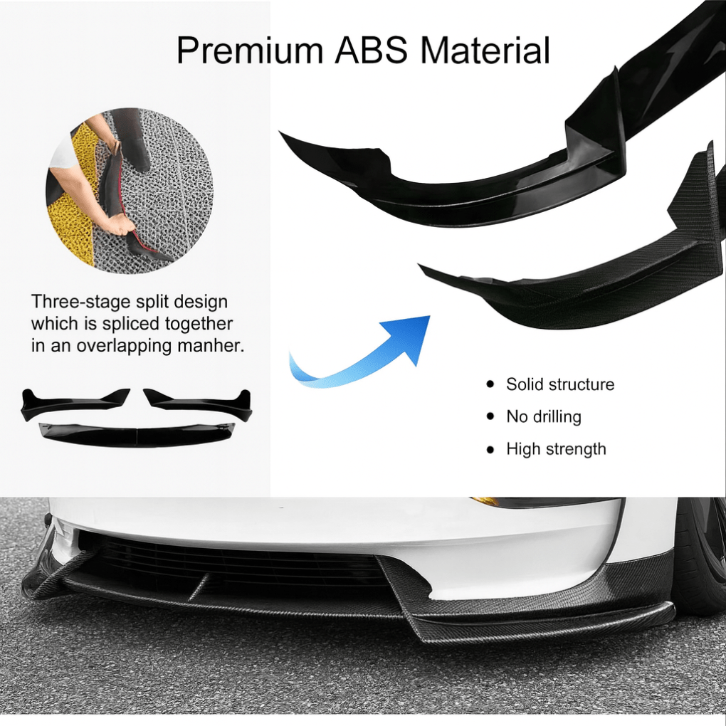 Tesla Model Y Front Lip Spoiler Kit - Zapped Co
