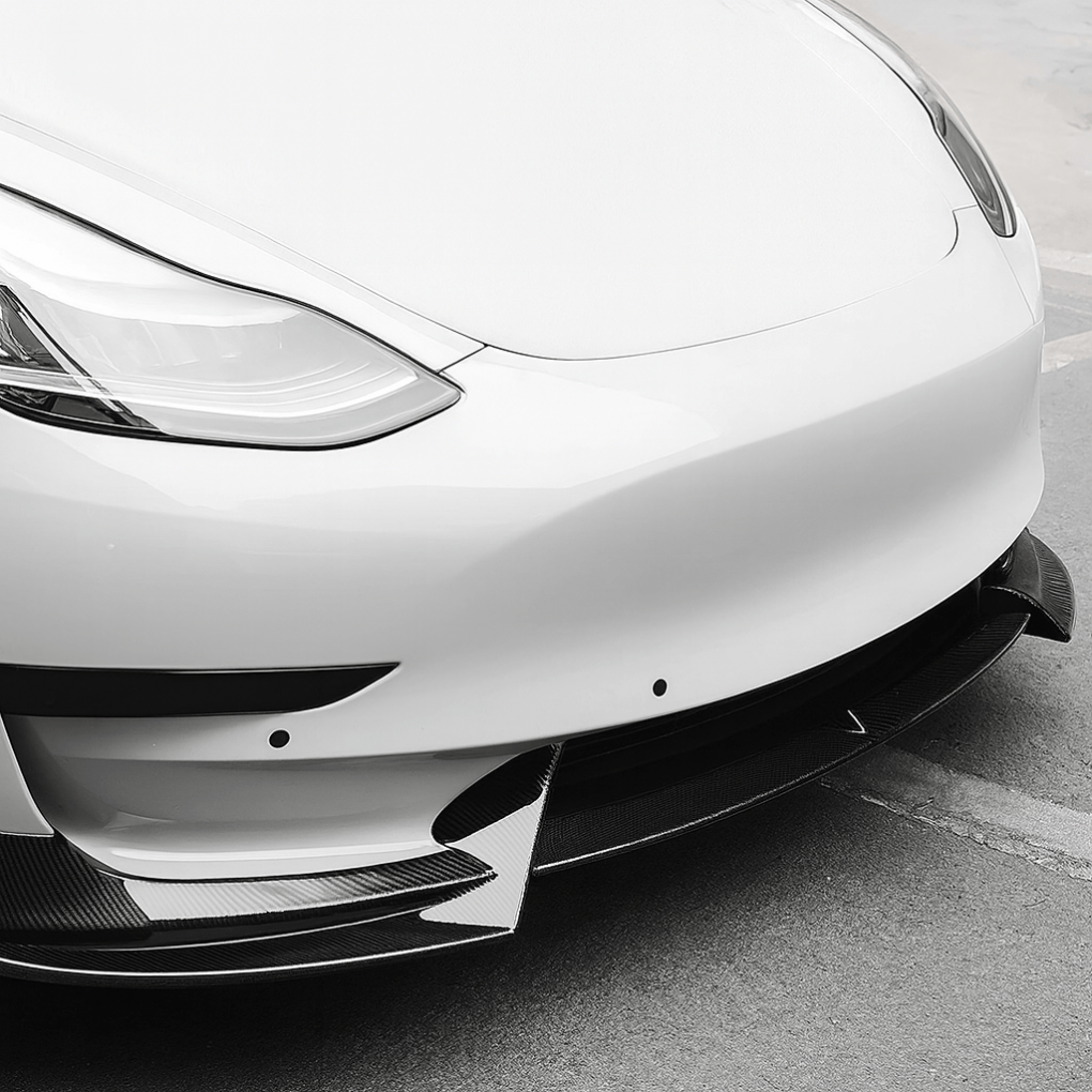 Tesla Model Y Front Lip Spoiler Kit - Zapped Co