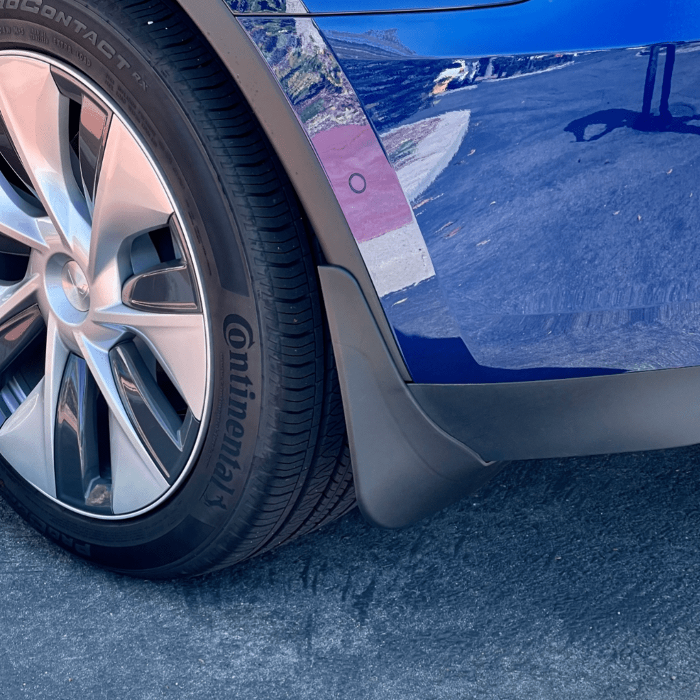 Tesla Mud Flaps – Custom Fit Splash Guards for Model 3/Y (2017 - 2023) - Zapped Co