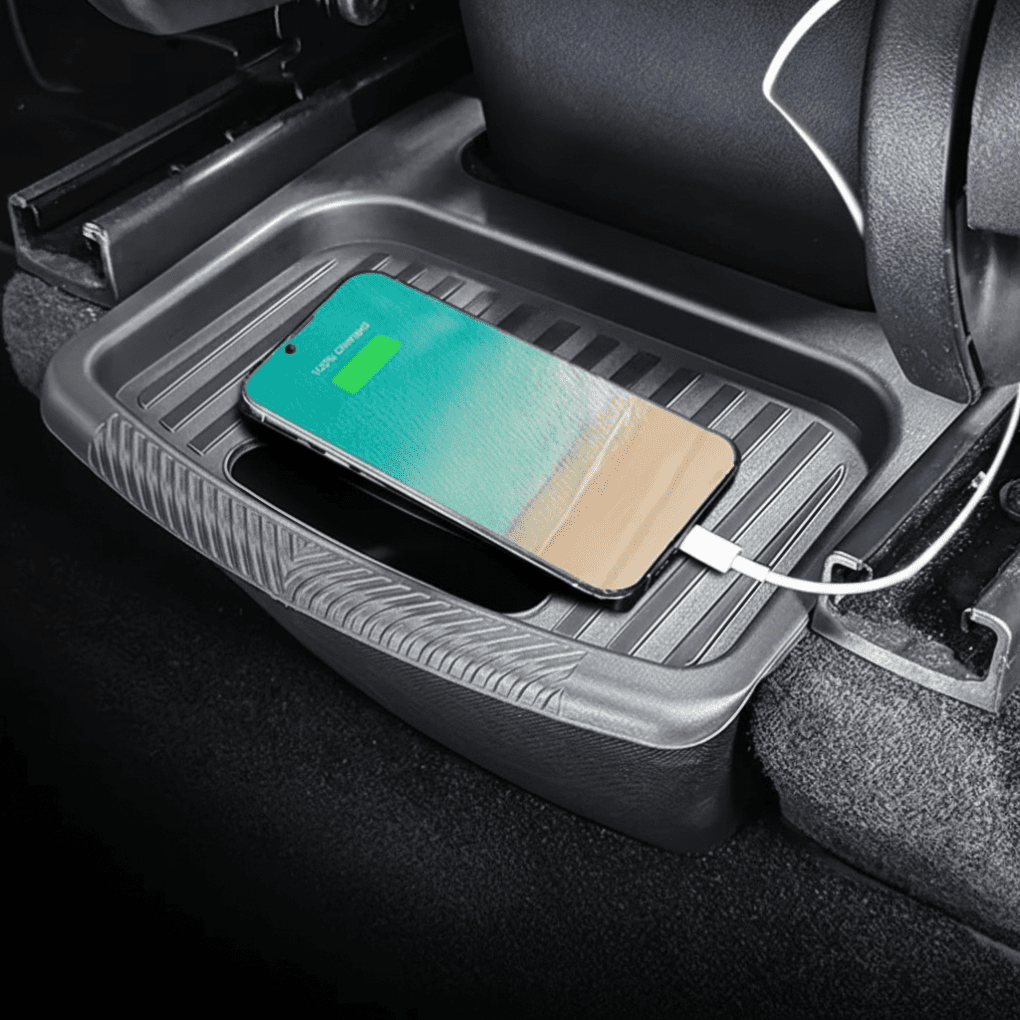 Tesla Rear Seat Compartment – Storage Compartment for Tesla Model Y (2020 - 2025) - Zapped Co