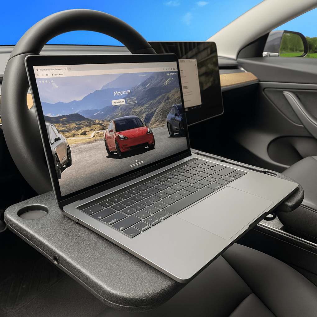 Tesla Travel Tray β Steering Wheel Desk for Work, Dining & Travel - Zapped Co