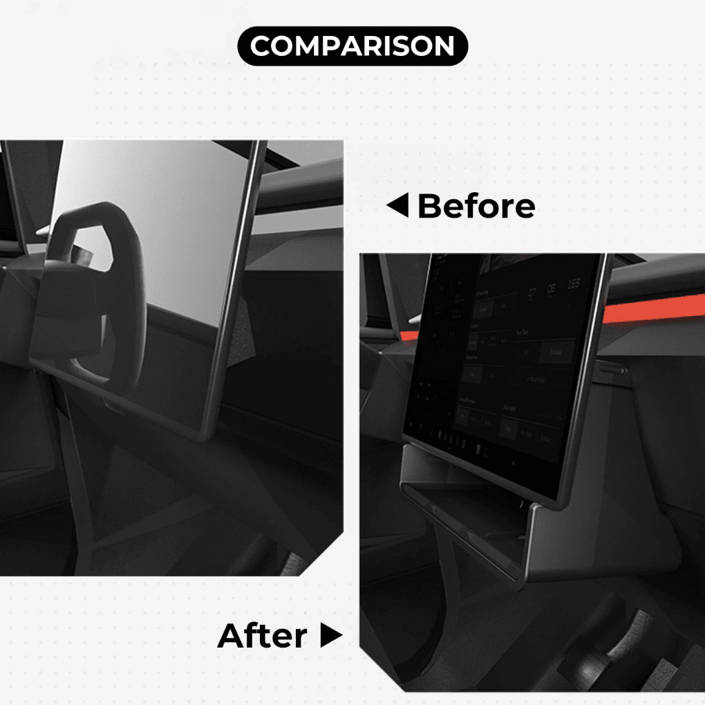 Tesla Under - Screen Compartment – Storage Compartment for Tesla Cybertruck - Zapped Co