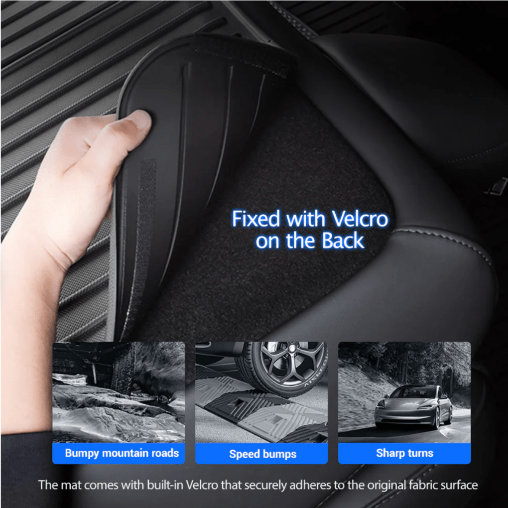 Trunk Mat Set with Backrest Mat – All - Weather Cargo Liners for Model 3 Highland - Zapped Co