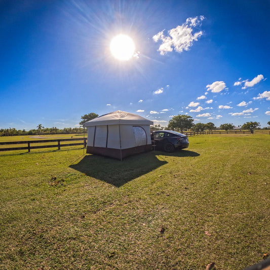 Smart Tent designed for Tesla Model 3 and Model Y, the ultimate attachable car tent for climate-controlled camping. Perfect Tesla camping accessory that seamlessly attaches to your vehicle, offering comfort and convenience for outdoor adventures.