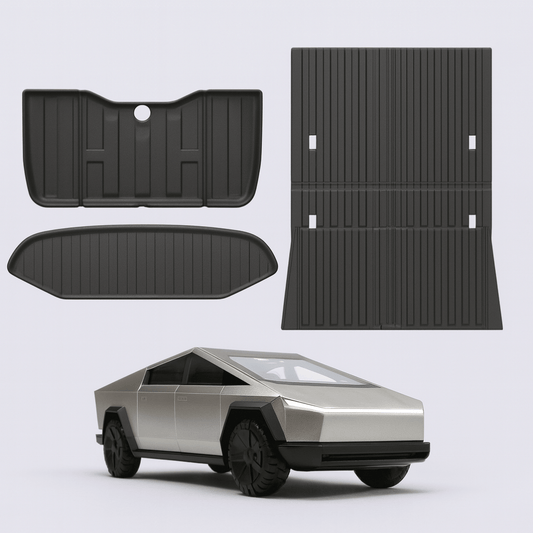 3 - in - 1 Tesla Trunk Mat Set – All - Weather Cargo Liners for Cybertruck - Zapped Co