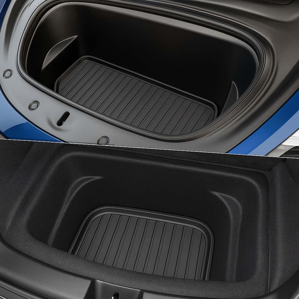 3 - in - 1 Tesla Trunk Mat Set – All - Weather Cargo Liners for Model Y/Juniper - Zapped Co