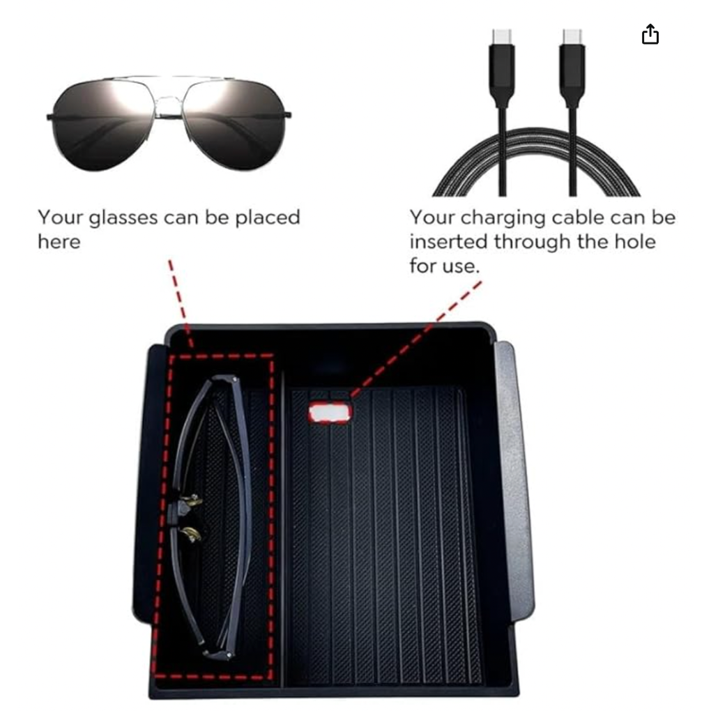 Center Console & Armrest Organizer Set - for Tesla Model Y (2025-2026)