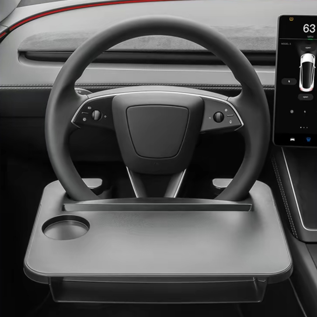 Tesla Travel Tray – Steering Wheel Desk for Work, Dining & Travel