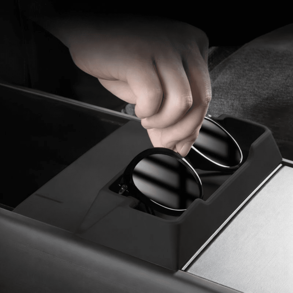 Armrest Sunglasses Tray – for Tesla Model 3/Y (2024 - 2026) - Zapped Co