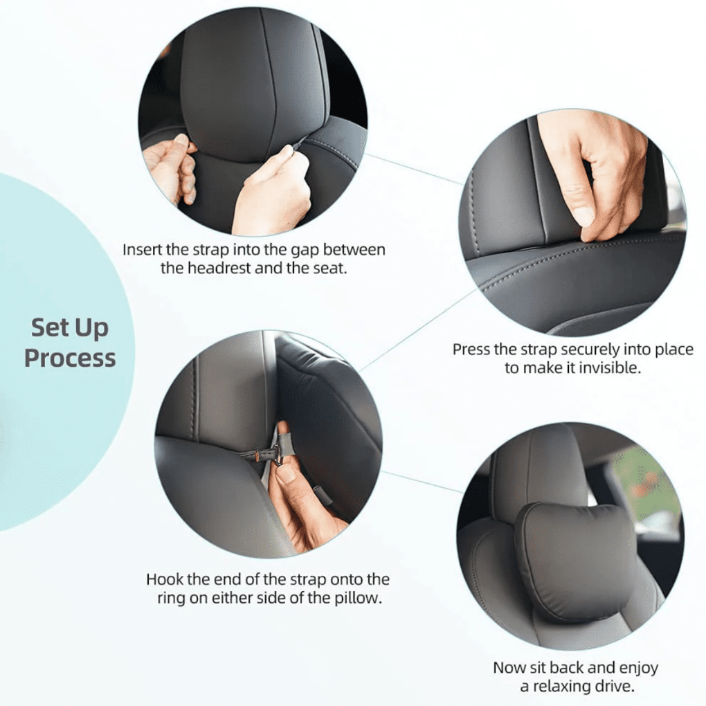 Headrest Cushion Set – For Model 3/Y (2017 - 2026) - Zapped Co