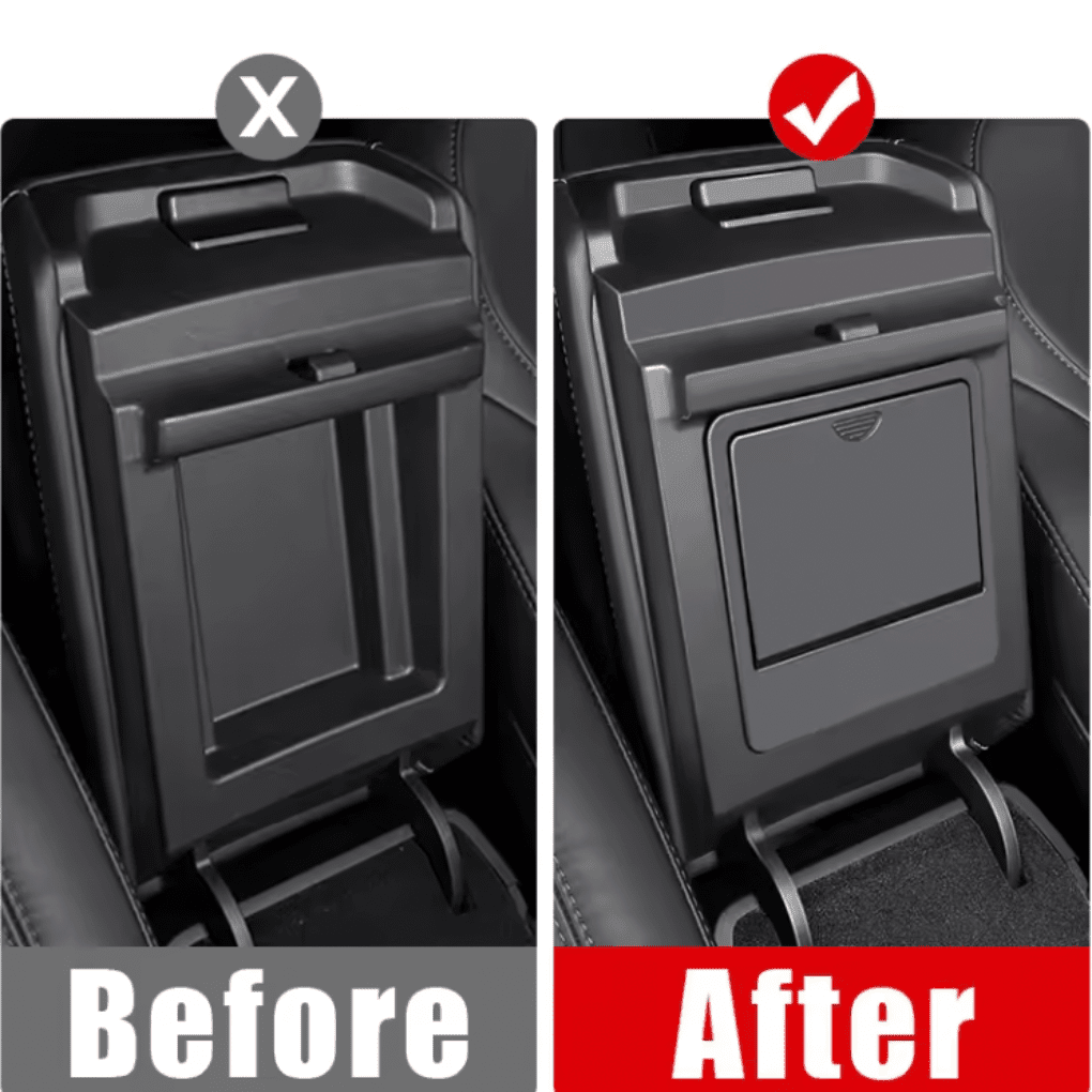 Hidden Armrest Storage Box – Tesla Model 3/Y (2017 - 2023) - Zapped Co