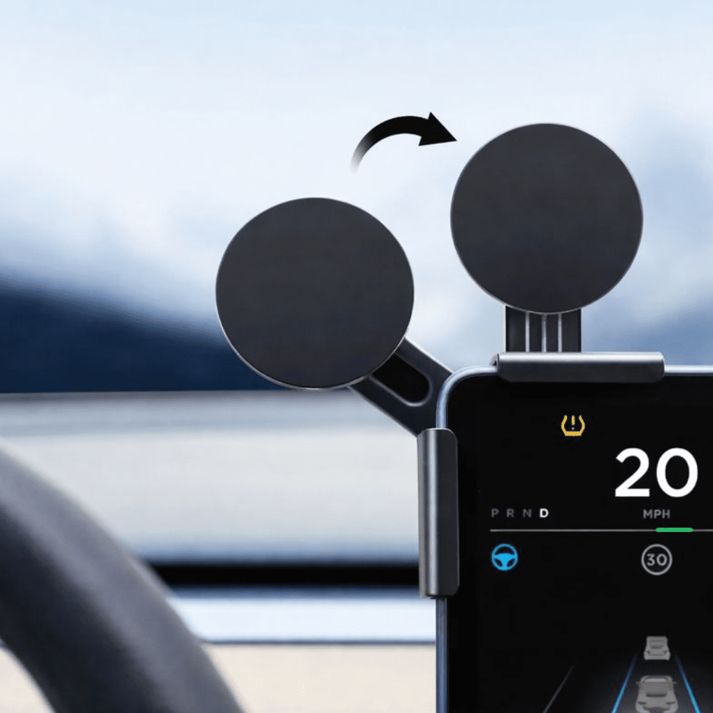 Magnetic Phone Mount Charger – for Tesla Model 3/Y/X/S/Cybertruck (2017 - 2026) - Zapped Co
