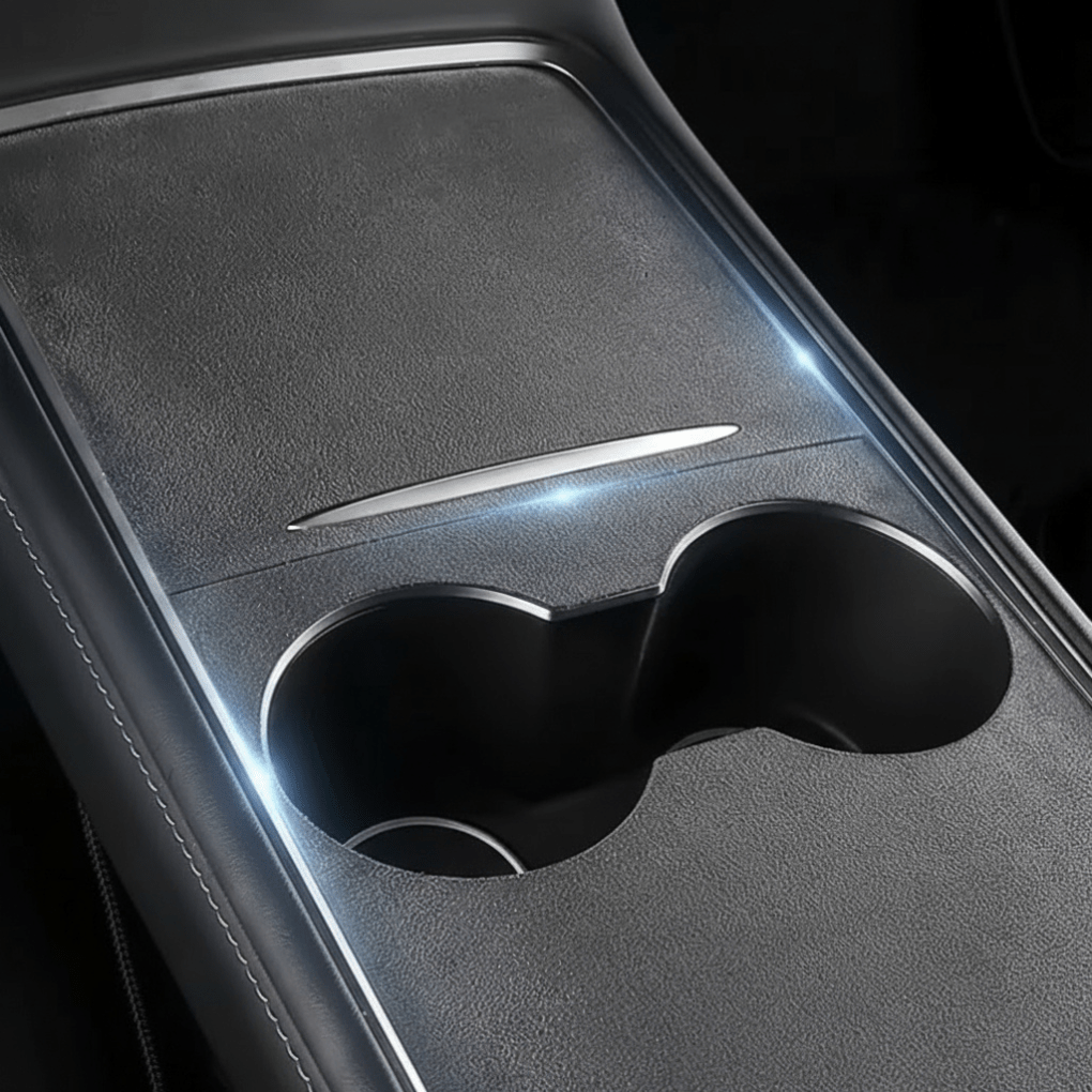 Suede Center Console Cover - For Tesla Model 3/Y - Zapped Co