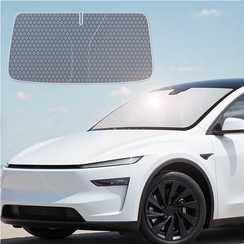 SunGuard – Premium Windshield Sunshade - for Tesla Model 3/Y (2017 - 2026) - Zapped Co