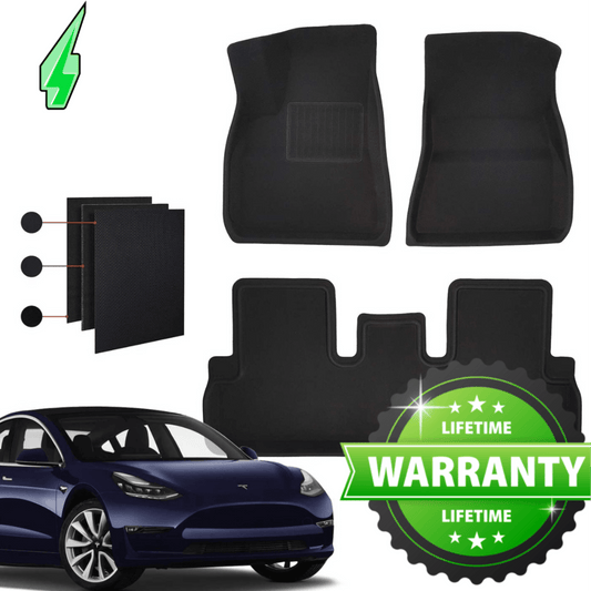 Tesla All - Weather Floor Mats – Custom Fit Interior Protection for Model 3/Y/S/X - Zapped Co