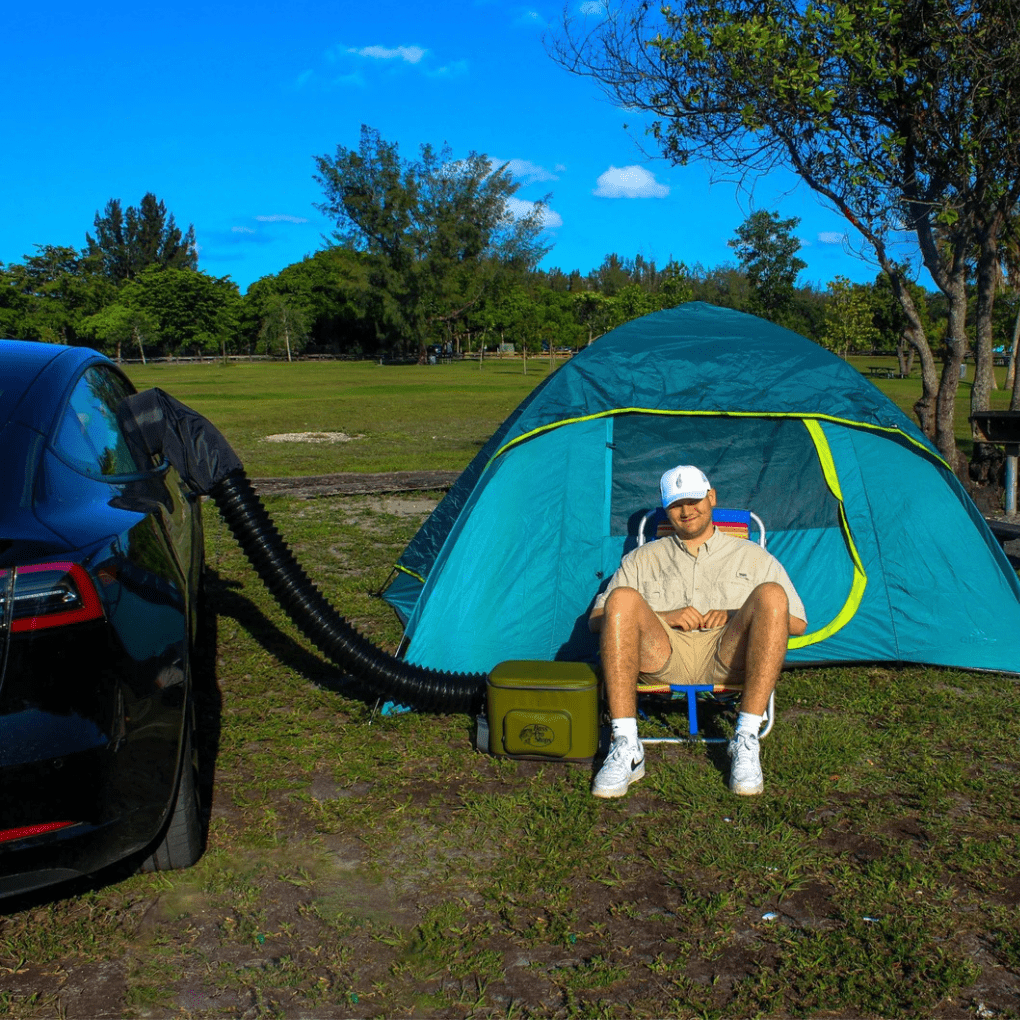 Tesla Camp Duct – Climate Control Camping Attachment for Model 3 & Y - Zapped Co