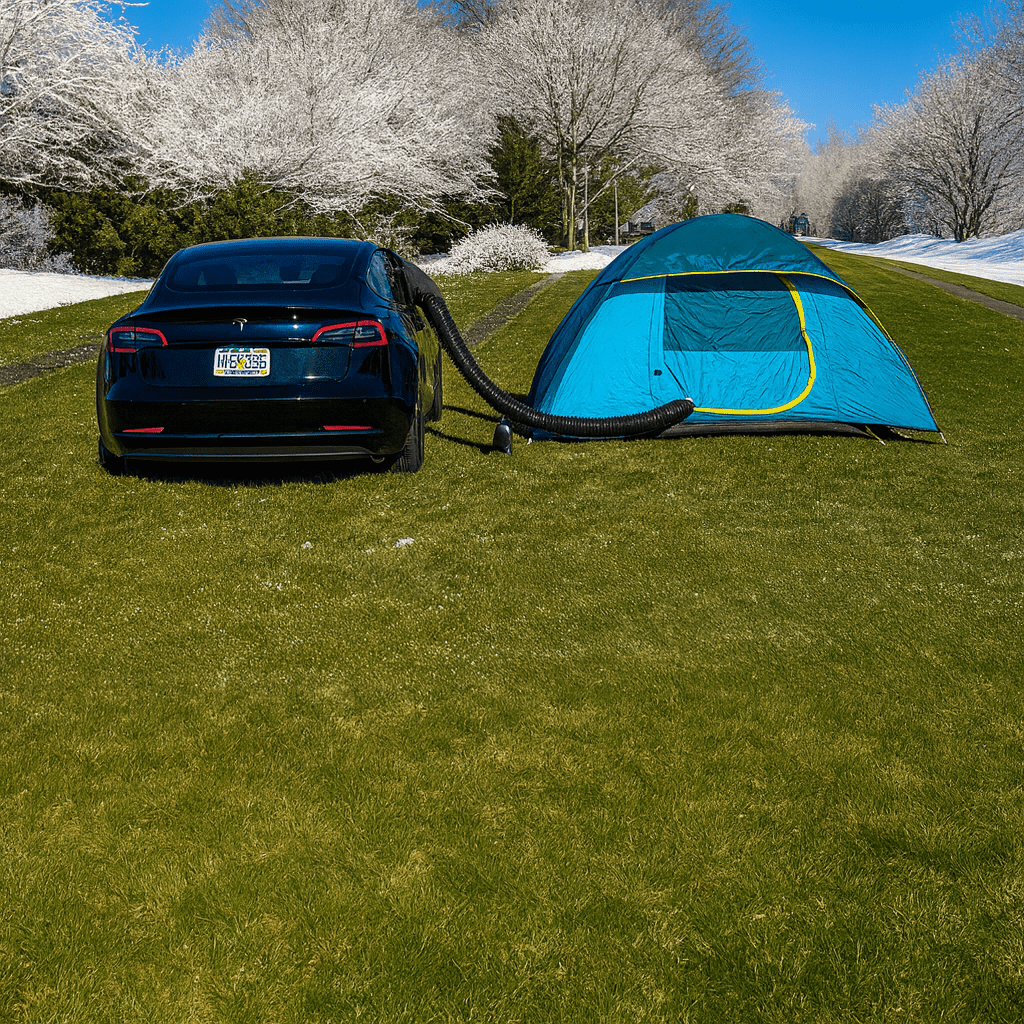 Tesla Camp Duct – Climate Control Camping Attachment for Model 3 & Y - Zapped Co