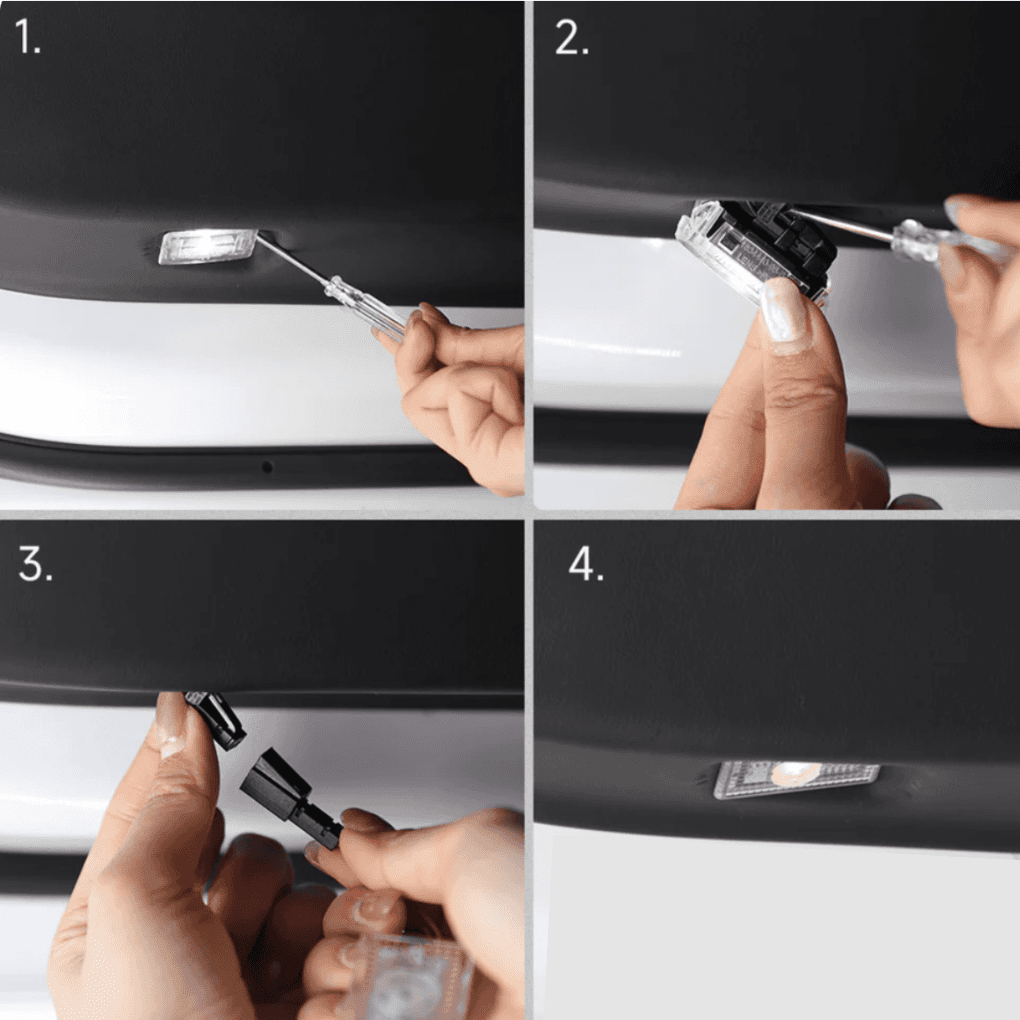 Tesla Logo Door Puddle Lights – For Model 3/Y/S/X - Zapped Co