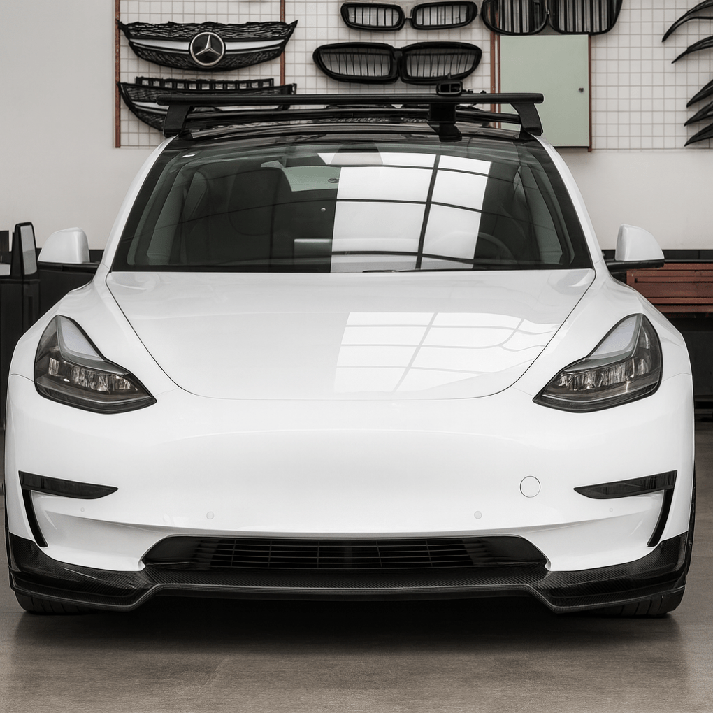 Tesla Model Y Front Lip Spoiler Kit - Zapped Co