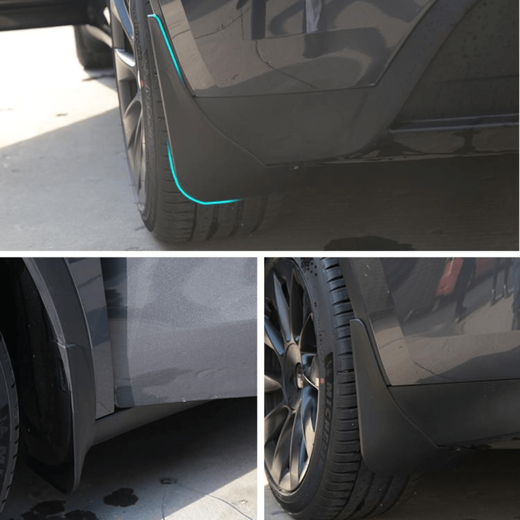 Tesla Mud Flaps – Custom Fit Splash Guards for Model 3, Y, S & X - Zapped Co
