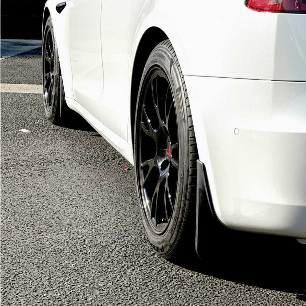 Tesla Mud Flaps – Custom Fit Splash Guards for Model S (2018 - 2024) - Zapped Co