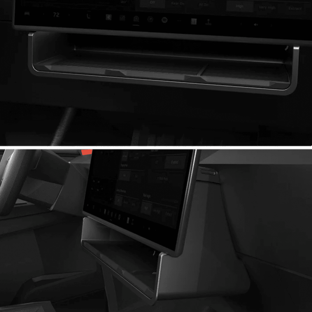 Tesla Under - Screen Compartment – Storage Compartment for Tesla Cybertruck - Zapped Co