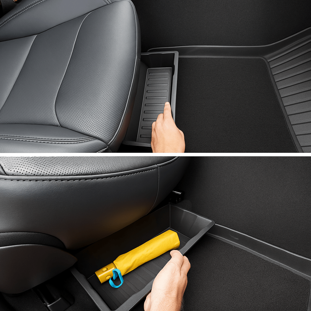 Tesla Under Seat Compartment - Storage Compartment for Tesla Model Y/Juniper - Zapped Co