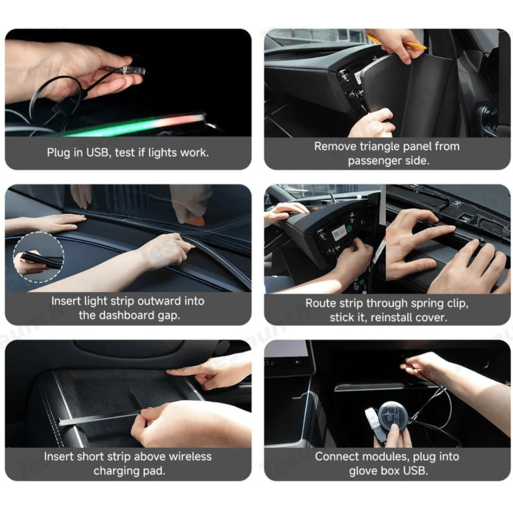 TeslaGlow Ambient Light Bar for Model 3/Y (Highland & Juniper) - Zapped Co