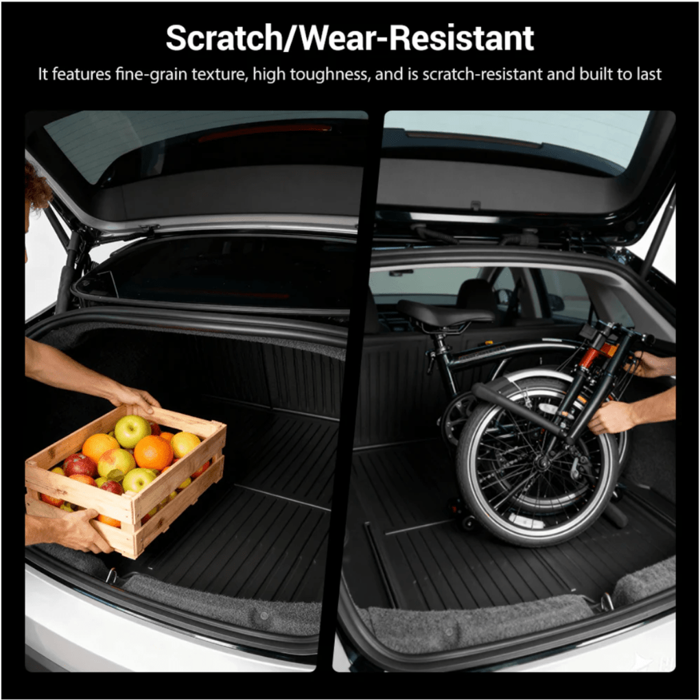 Trunk Mat Set with Backrest Mat – All - Weather Cargo Liners for Model 3 Highland - Zapped Co