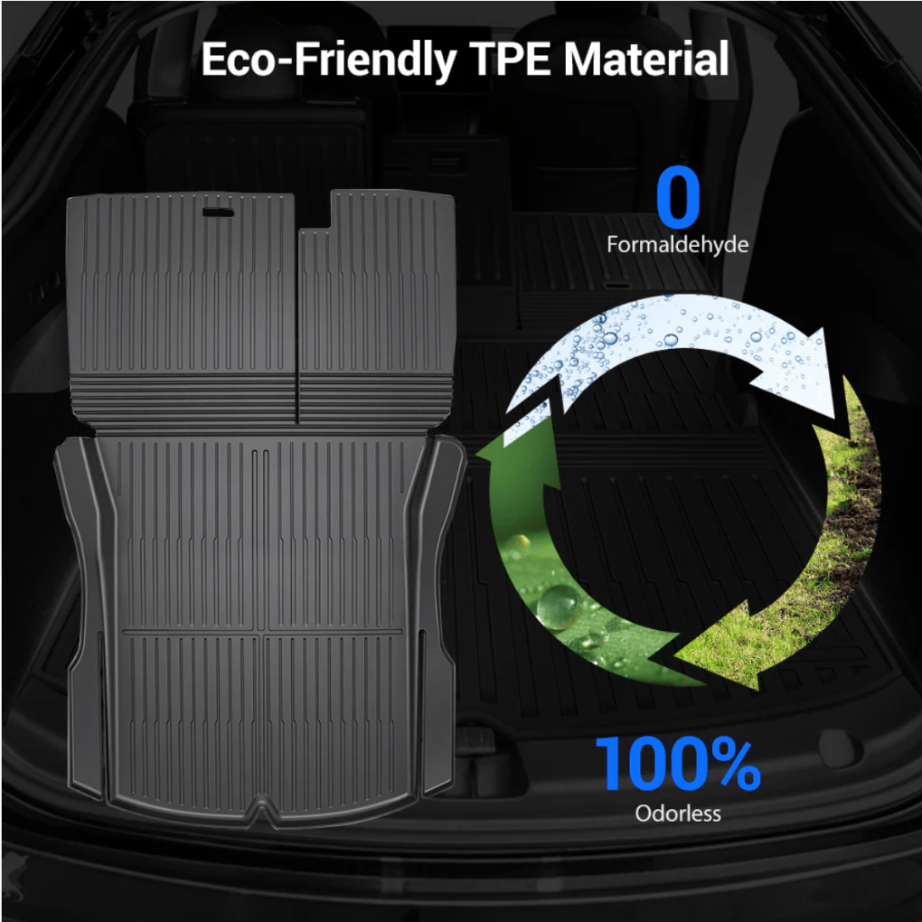 Trunk Mat Set with Backrest Mat – All - Weather Cargo Liners for Model 3 Highland - Zapped Co