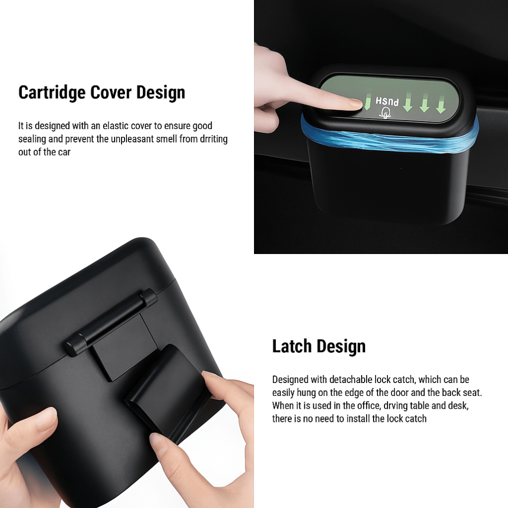 Zapped Co Cabin Bin - Mini Trash Bin for Tesla Model 3/Y/S/X - Zapped Co