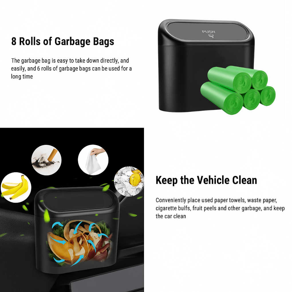 Zapped Co Cabin Bin - Mini Trash Bin for Tesla Model 3/Y/S/X - Zapped Co